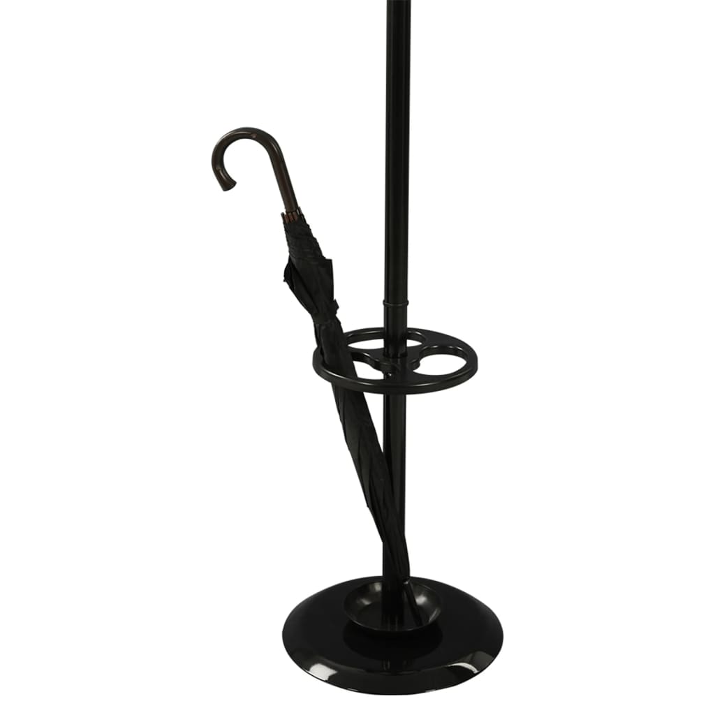 V-Part-V-Teil-Kleiderregal mit 8 Haken Porzellan 178 cm schwarz