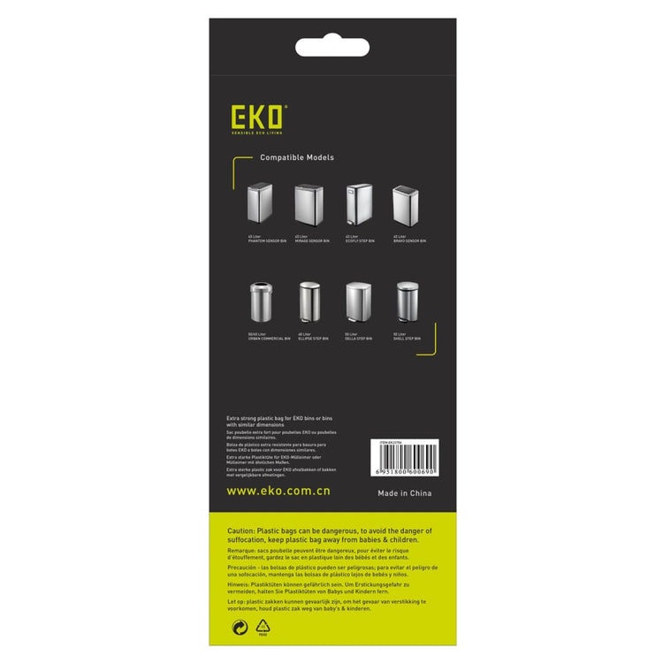 EKO EKO Abfallbeutel Set F 24x12 ST 40-60 L Weiß