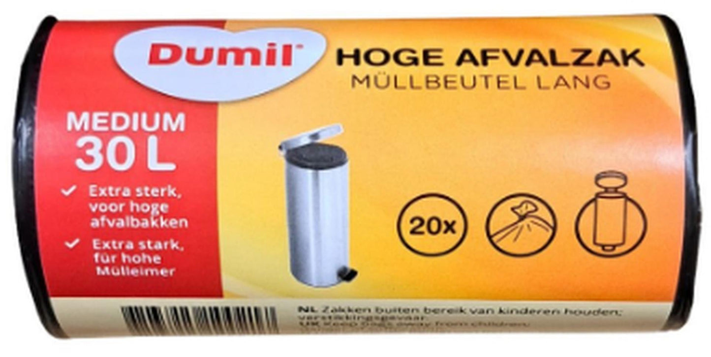Dumil Dumil Abfallbeutel mit Draft Band 30l 20 Stücke