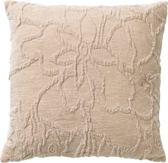 Niederländisches Dekor Dutch Decor Flora Dekoratives Kissen mit Muster 45x45 cm Bimssteinstein beige einschließlich innerer Kissen