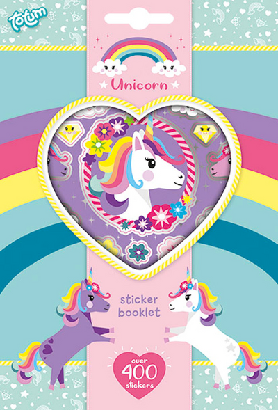 Totum Unicorn Sticker -Broschüre mit Aufklebern