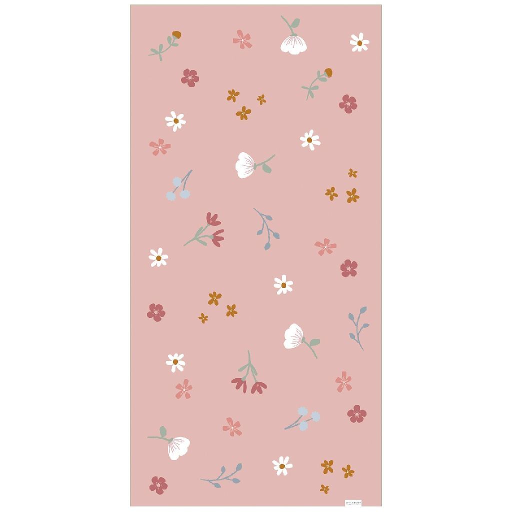 Little Dutch Pink Flowers Strandtuch 60x120 cm hellrosa