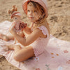 Little Dutch Pink Flowers Strandtuch 60x120 cm hellrosa