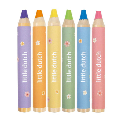 Bleistifte kurz dick Little Dutch Rosa 6 Stück | 2 Stk