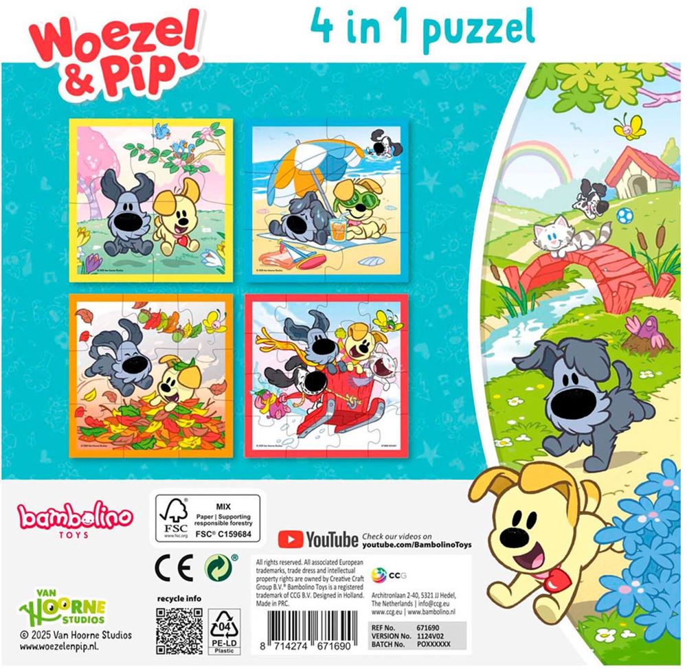 Bambelino Toys Woezel Pip 4-1 Puzzle