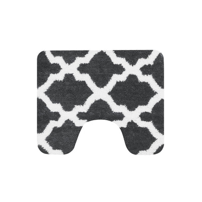 Niederländisches Haus Dutch House Toulon Toilettenmatte 60x50 cm Anthrazit weiß