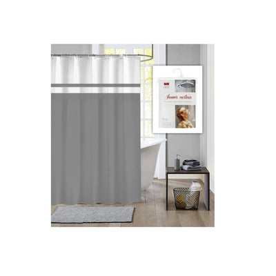 Niederländische Haus Duschvorhang 180x200 einfach grau