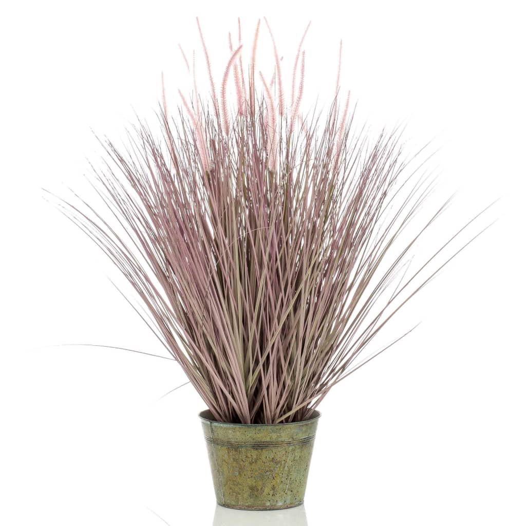 Emerald Emerald Kunstpflanze in Zink -Pot -Lamppoetsergras 99 cm