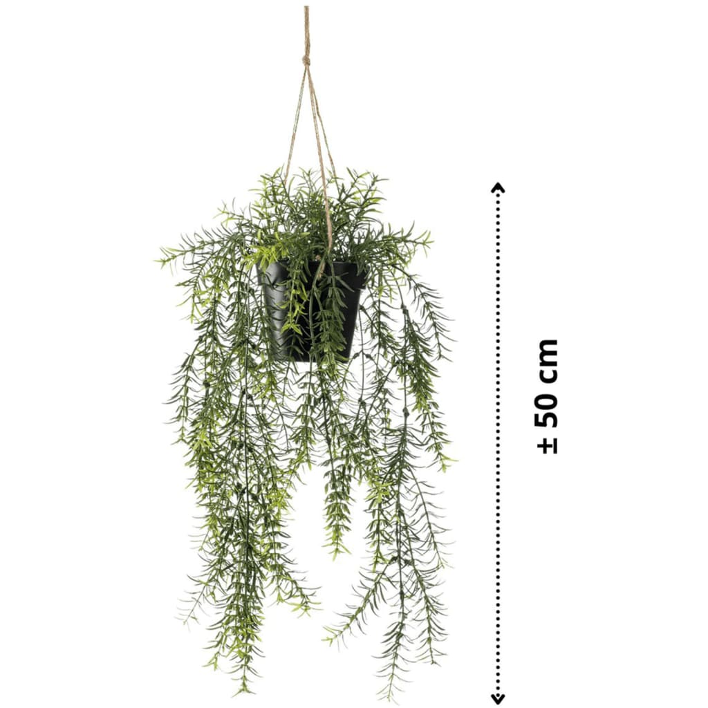 Emerald Smaragdkunstpflanze im Spargel 50 cm Topf hängt