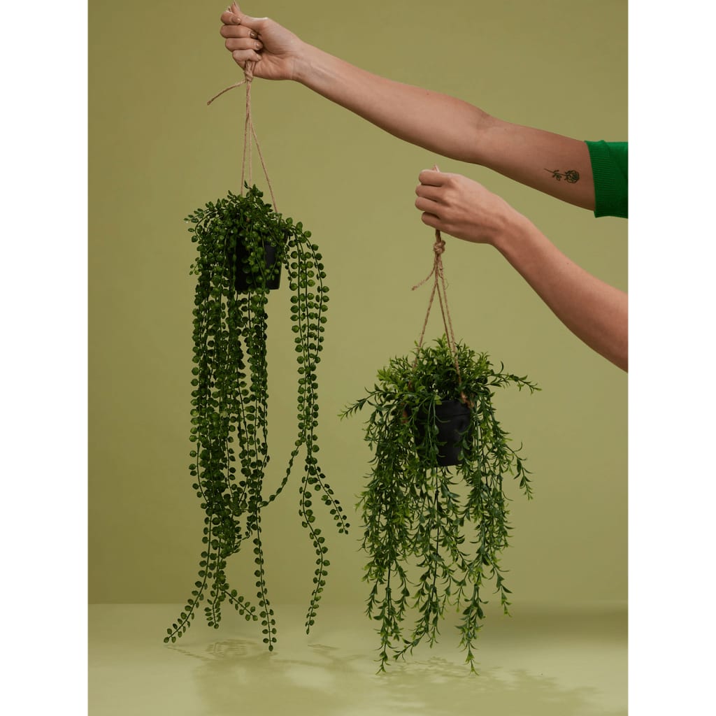 Emerald Smaragdkunstpflanze im Topf Ficus pumila 60 cm hängen