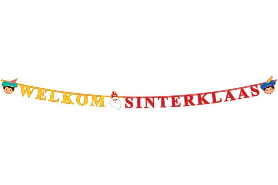 Sinterklaas Sint und Piet Willkommen Sinterklaas Slinger 3M