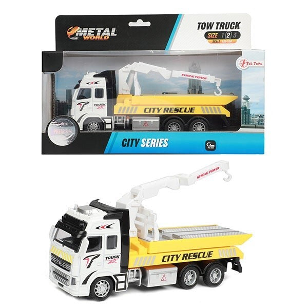 Toi-Toys Toi-Toys Schleppwagen Metall Junior 25 x 12 cm gelb weißes Schwarz