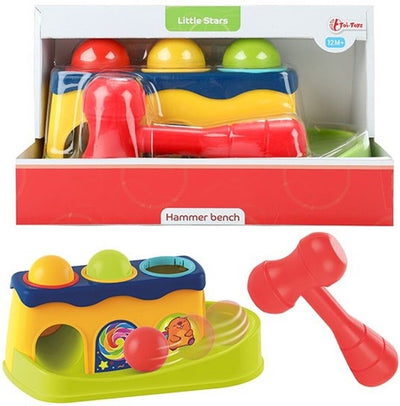 Little Stars kleine Hammerbank mit 3 Rasselkugeln