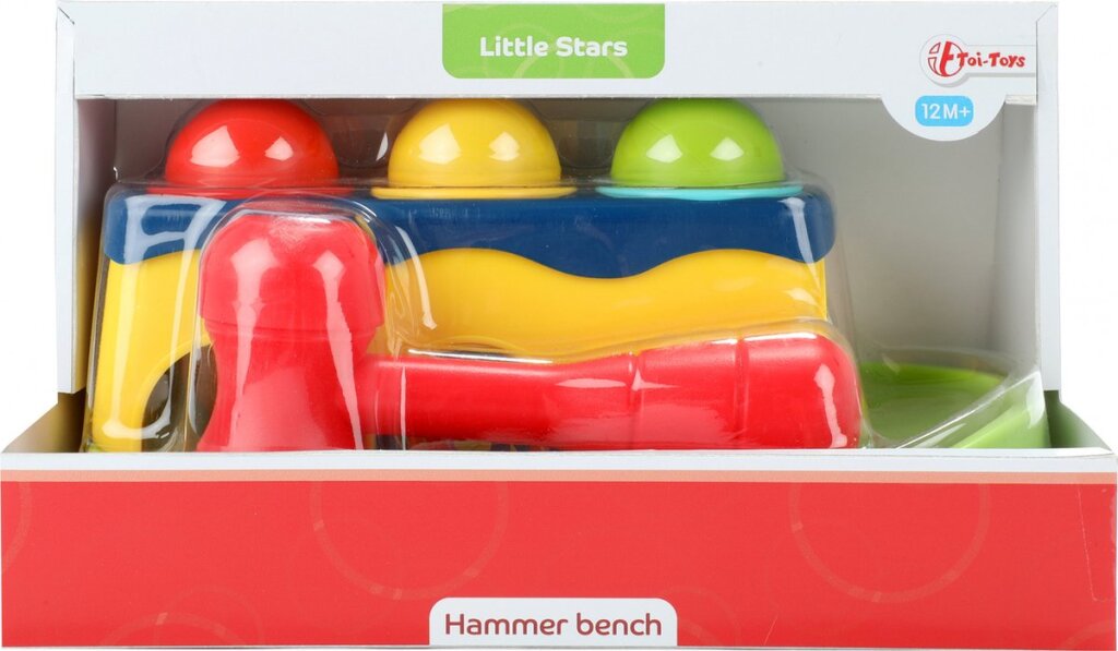 Little Stars kleine Hammerbank mit 3 Rasselkugeln