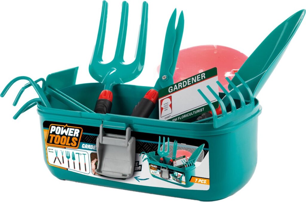 Elektrowerkzeuge TOI Toys Werkzeuge Gartenwerkzeuge im Speichergehäuse