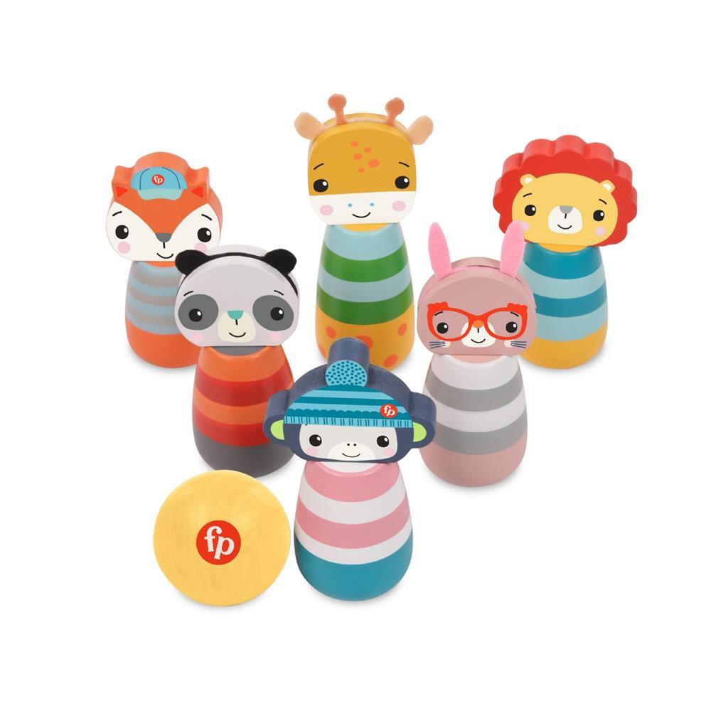 Fisher Price Holz Bowling Set Tiere