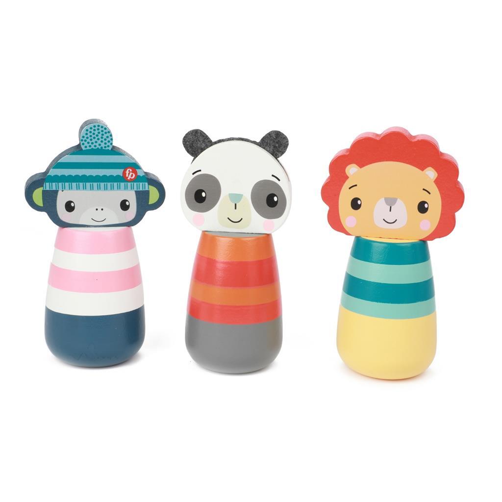 Fisher Price Holz Bowling Set Tiere