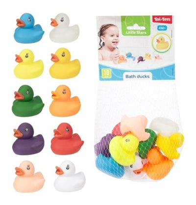 Toi-toys Badeente coole Farben Netz a 10 Stk