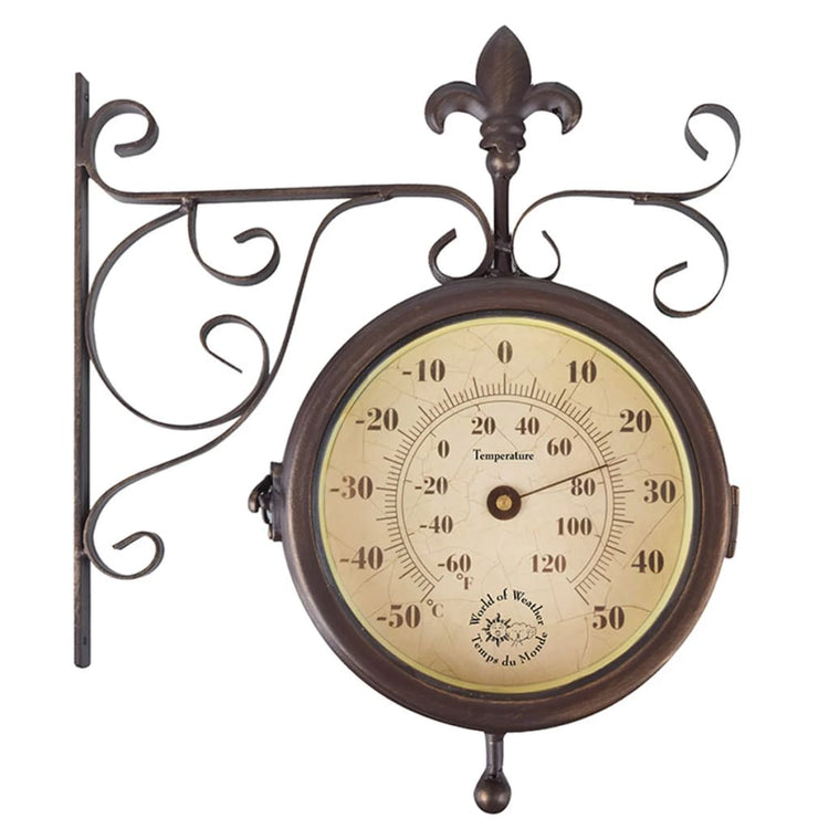 Esschert Design Esschert Design Stationsklok mit Thermometer TF005