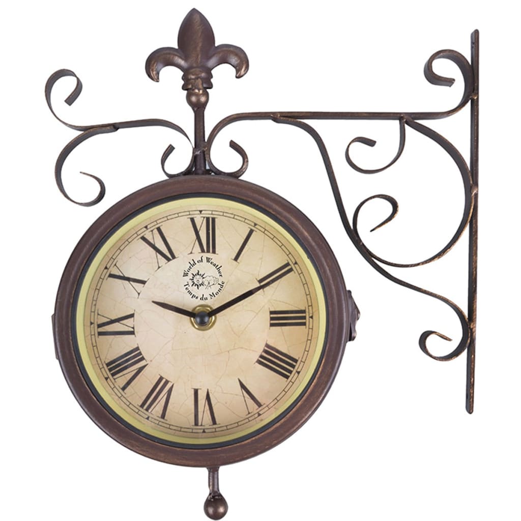 Esschert Design Esschert Design Stationsklok mit Thermometer TF005