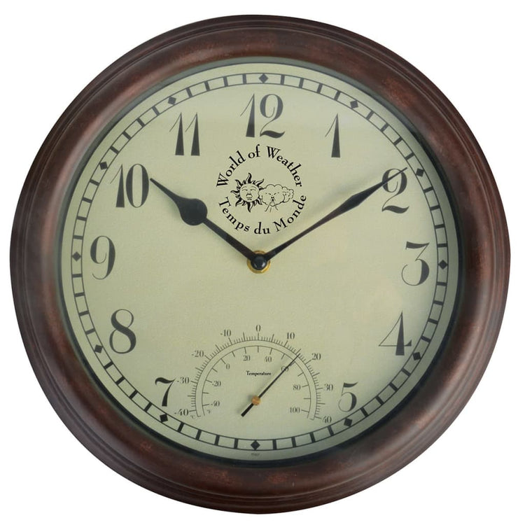 EsssCert Design Esschert Design Stationuhr mit Thermometer 30,5 cm tf007