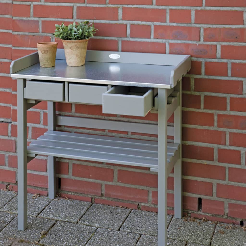 EsssCert Design Esschert Design Garten Arbeitstisch grau CF29G