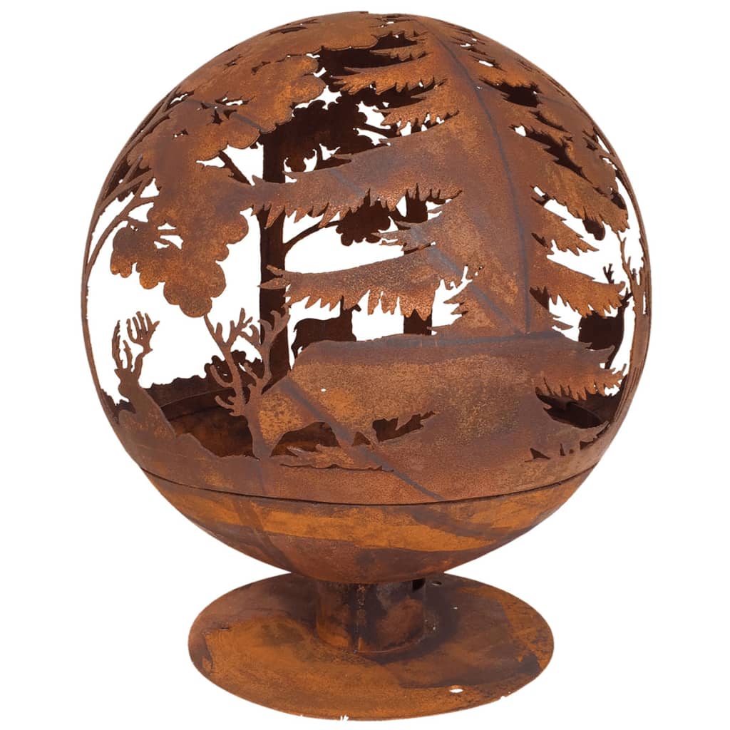 EsssCert Design Esschert Design Fire Bowl Laser Cut 57,5 ​​x 57,5 ​​x 66 cm Rost FF261