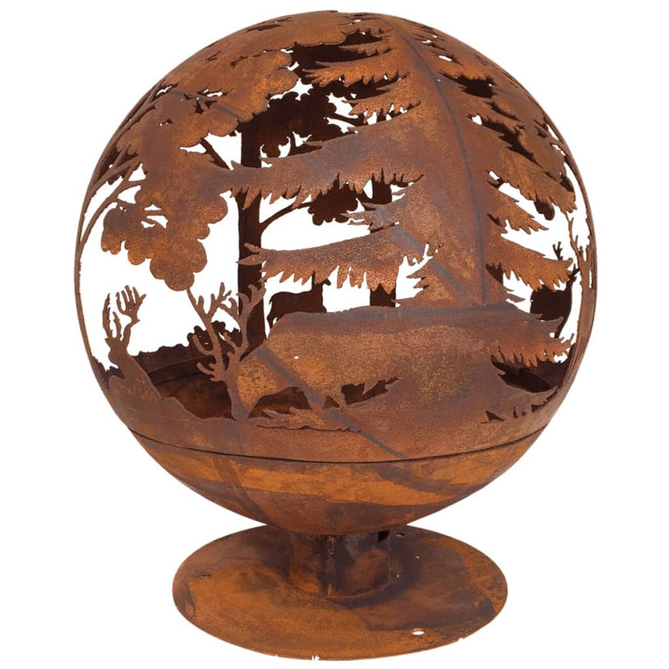 EsssCert Design Esschert Design Fire Bowl Laser Cut 57,5 ​​x 57,5 ​​x 66 cm Rost FF261