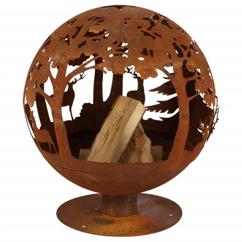 EsssCert Design Esschert Design Fire Bowl Laser Cut 57,5 ​​x 57,5 ​​x 66 cm Rost FF261