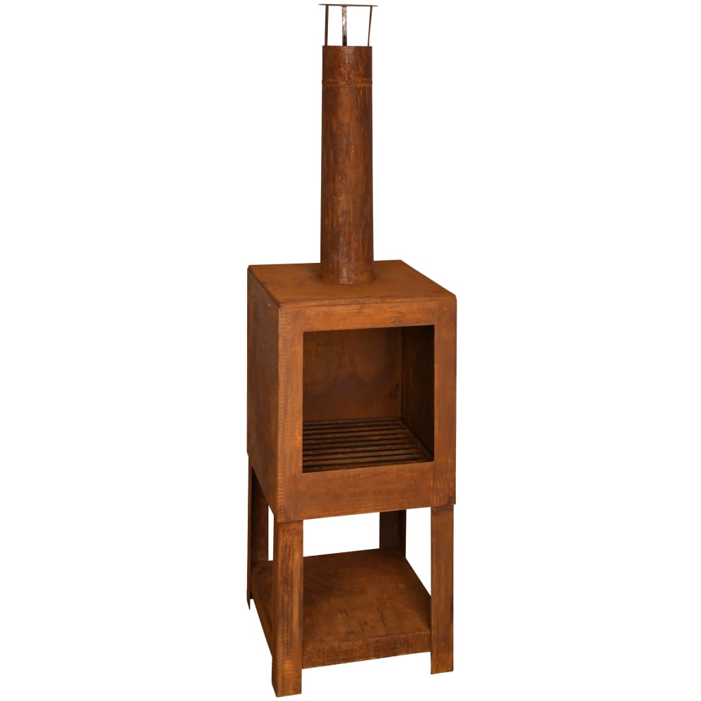 Esschert Design Esschert Design Gartenkamin mit Holzstockrost -gelöschtes FF298