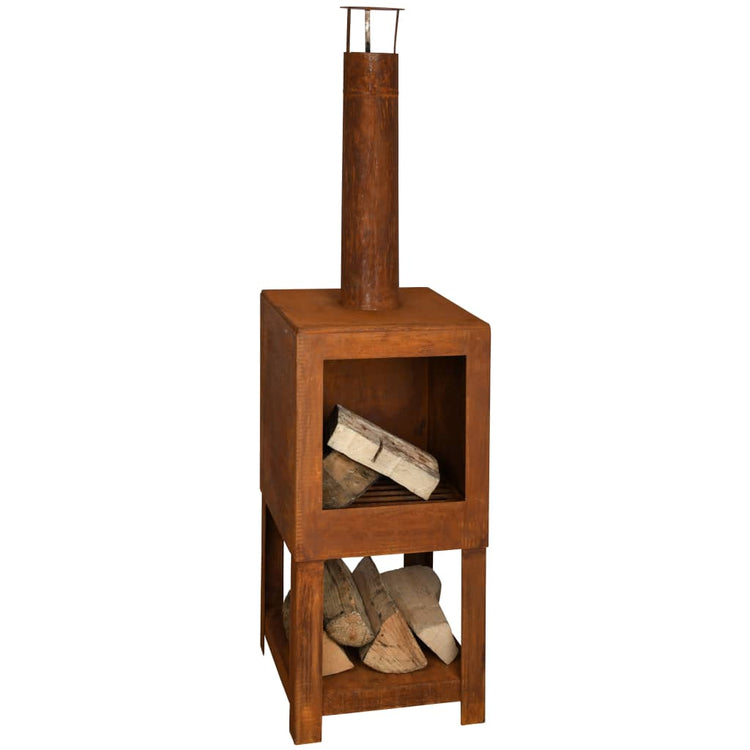 Esschert Design Esschert Design Gartenkamin mit Holzstockrost -gelöschtes FF298