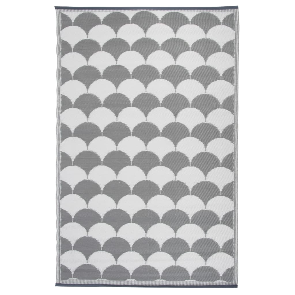 EsssCert Design Esschert Design Outdoor Teppich 180x121 cm Grau und Weiß OC24