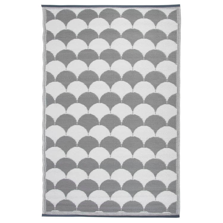 EsssCert Design Esschert Design Outdoor Teppich 180x121 cm Grau und Weiß OC24