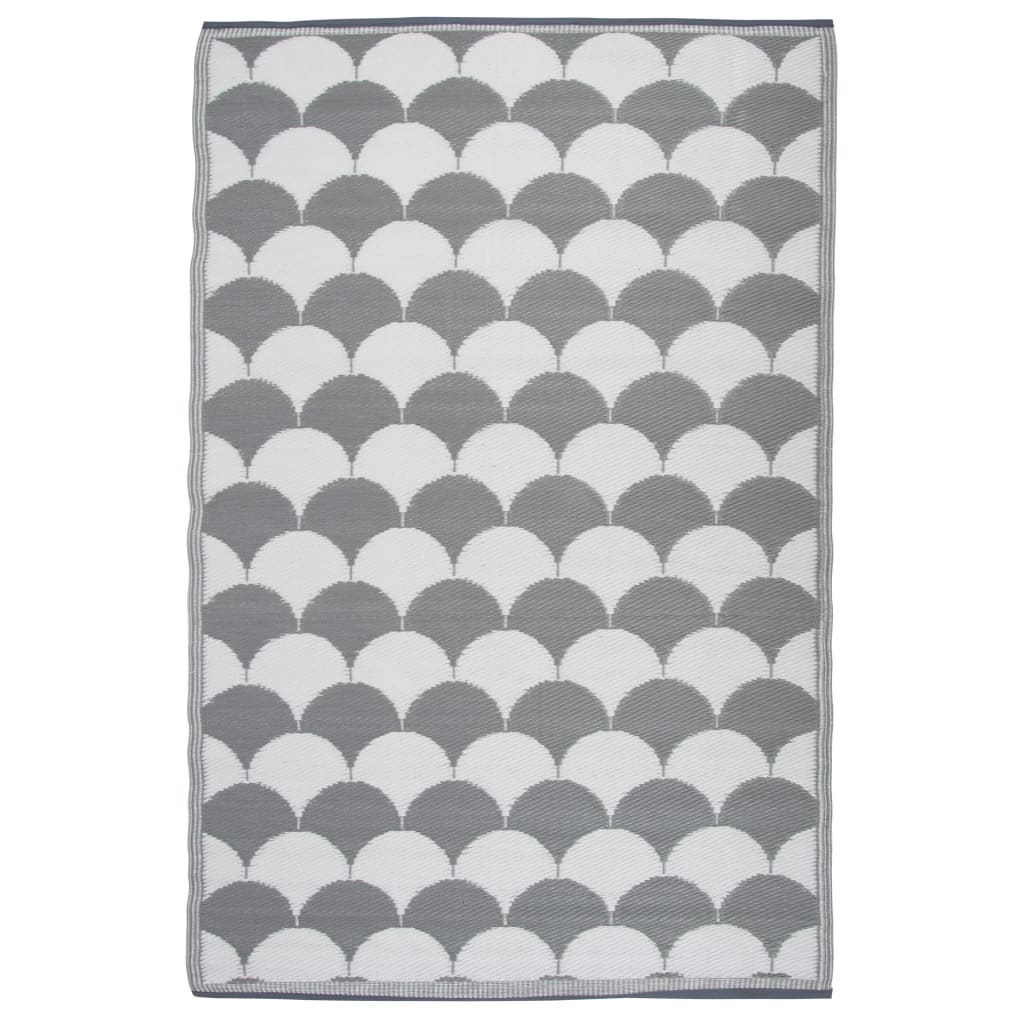 EsssCert Design Esschert Design Outdoor Teppich 180x121 cm Grau und Weiß OC24