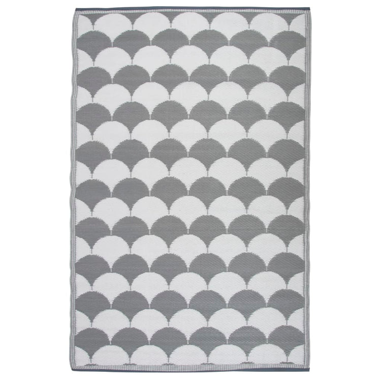 EsssCert Design Esschert Design Outdoor Teppich 180x121 cm Grau und Weiß OC24