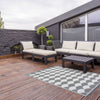 EsssCert Design Esschert Design Outdoor Teppich 180x121 cm Grau und Weiß OC24
