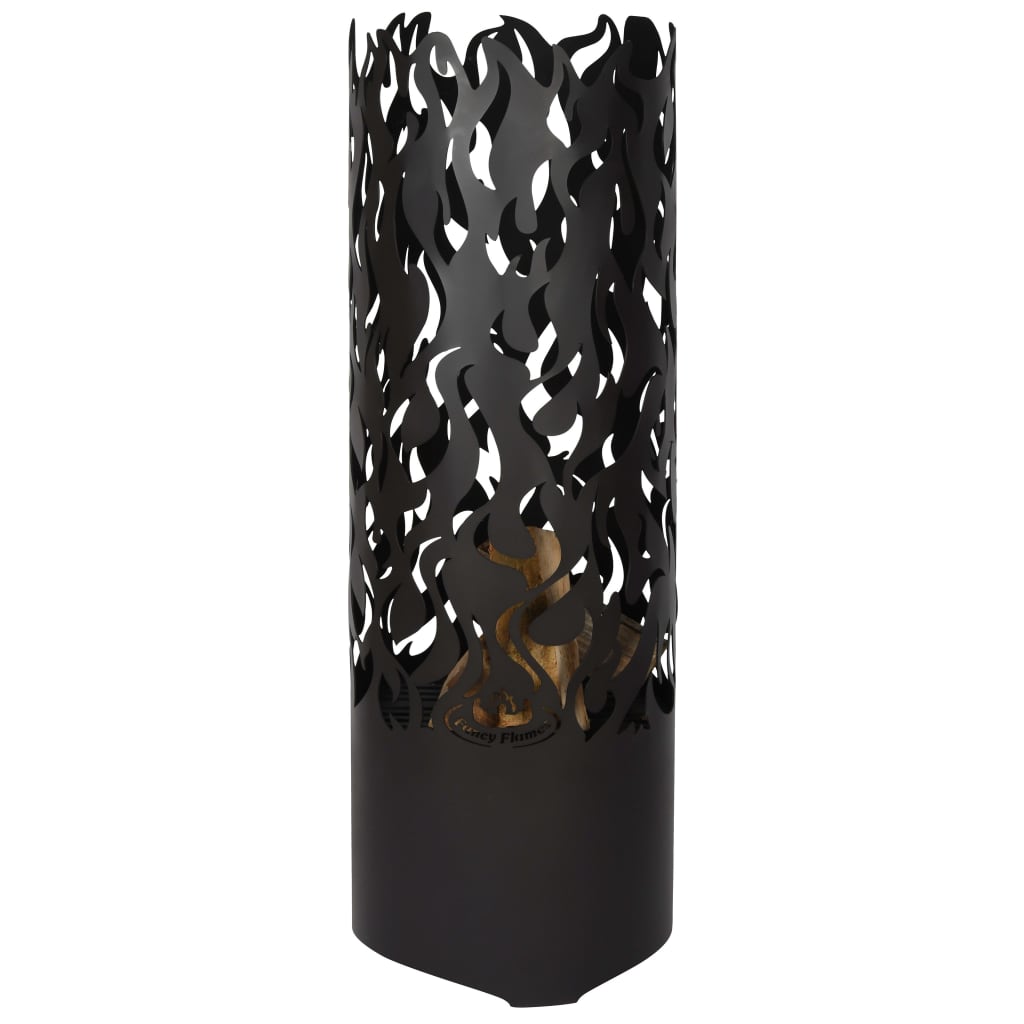 EsssCert Design Esschert Design Fire Flames Carbon Steel Schwarz FF408