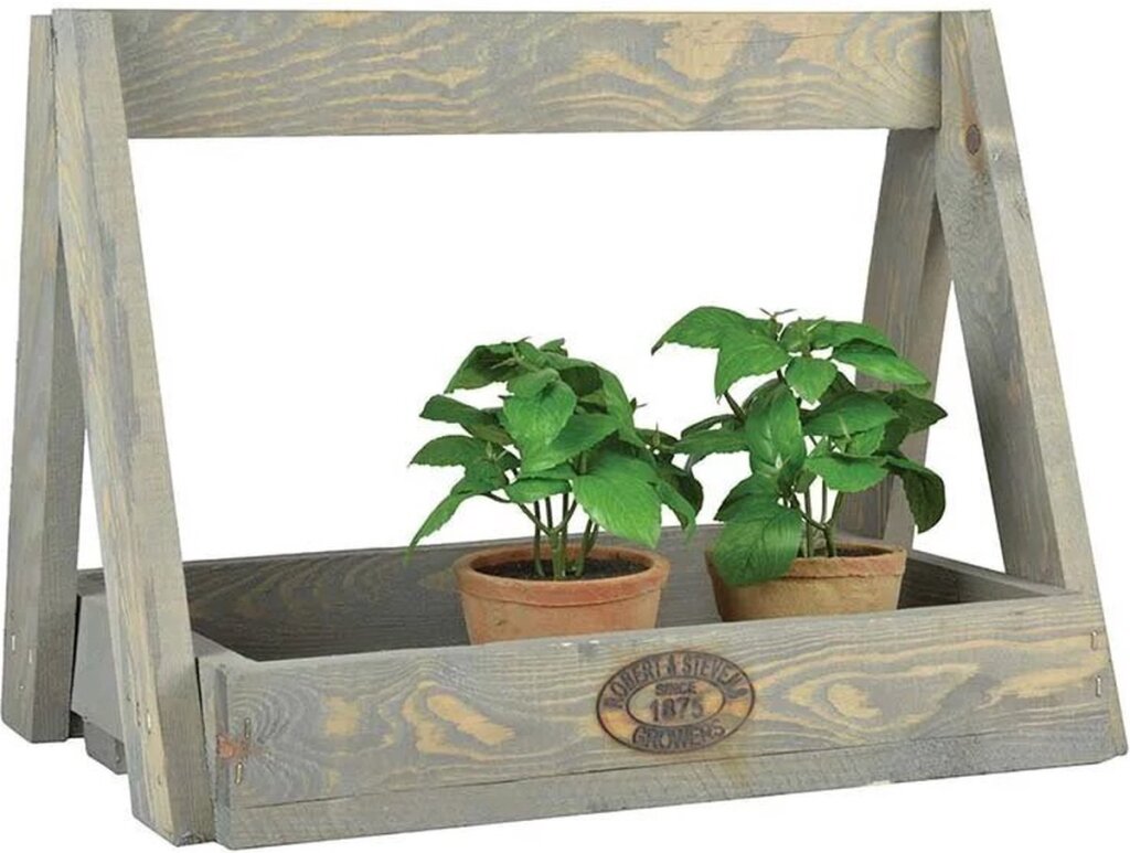EsssCert Design Esschert Design Holzpflanzestange 29x39.2x28,9 cm Grau