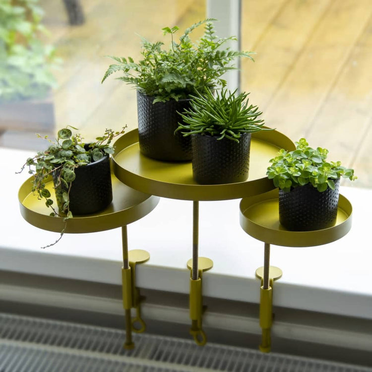 Esschert Design Esschert Design Pflanze Blad mit Klemmung um M Goldfarbe