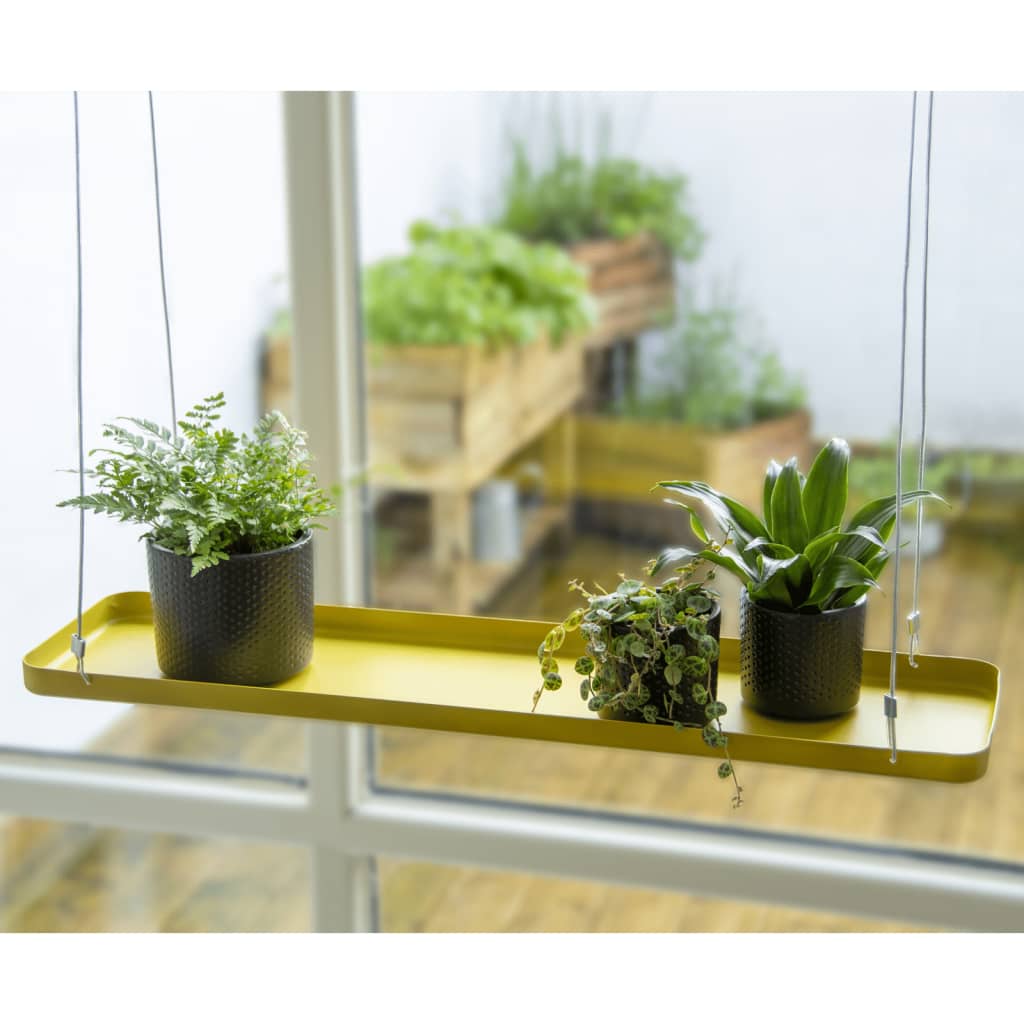 Esschert Design Esschert Design Pflanze Blad hängen rechteckig l Goldfarbe
