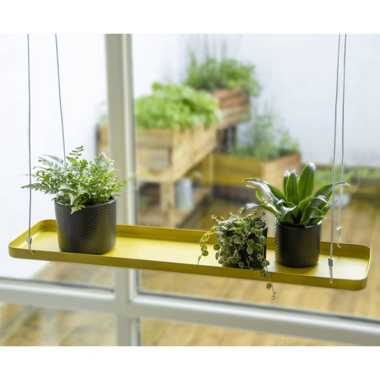 Esschert Design Esschert Design Pflanze Blad hängen rechteckig l Goldfarbe