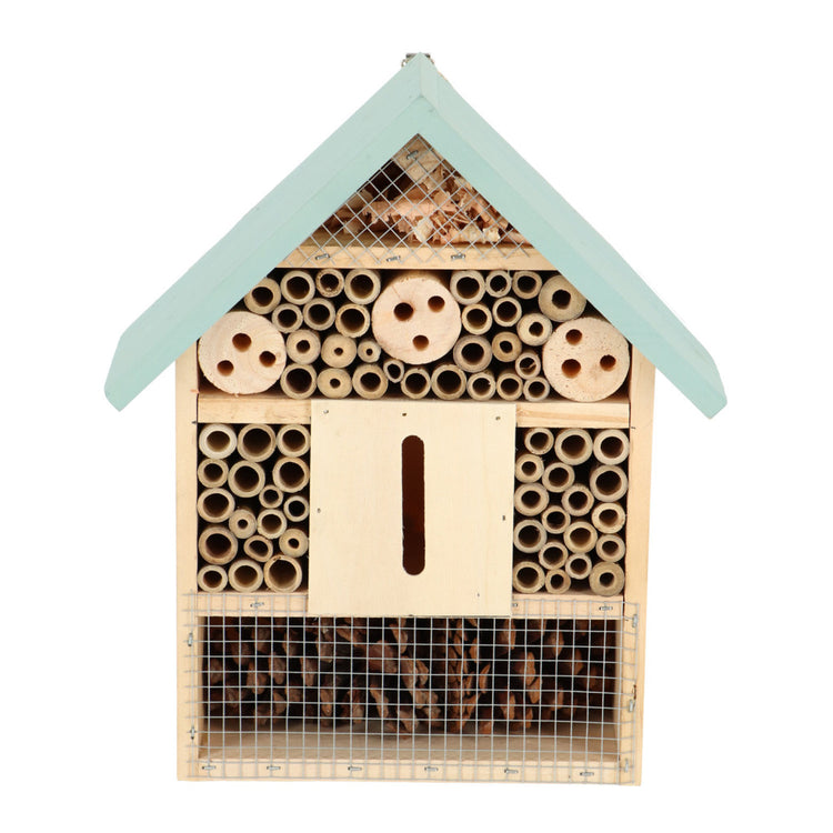 EsssCert Design Esschert Design Holz Insekten Hotel 10x24x29 cm Natural Mint Green