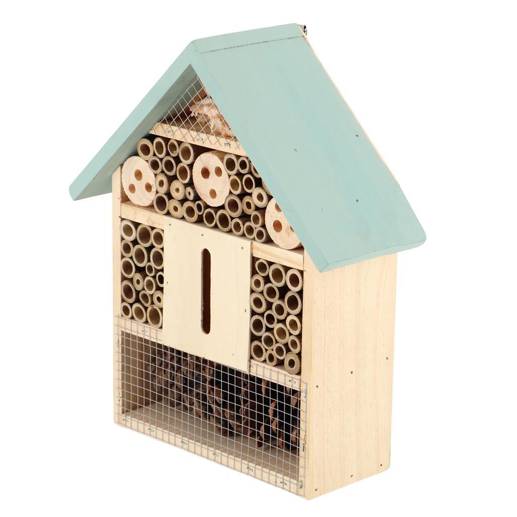 EsssCert Design Esschert Design Holz Insekten Hotel 10x24x29 cm Natural Mint Green