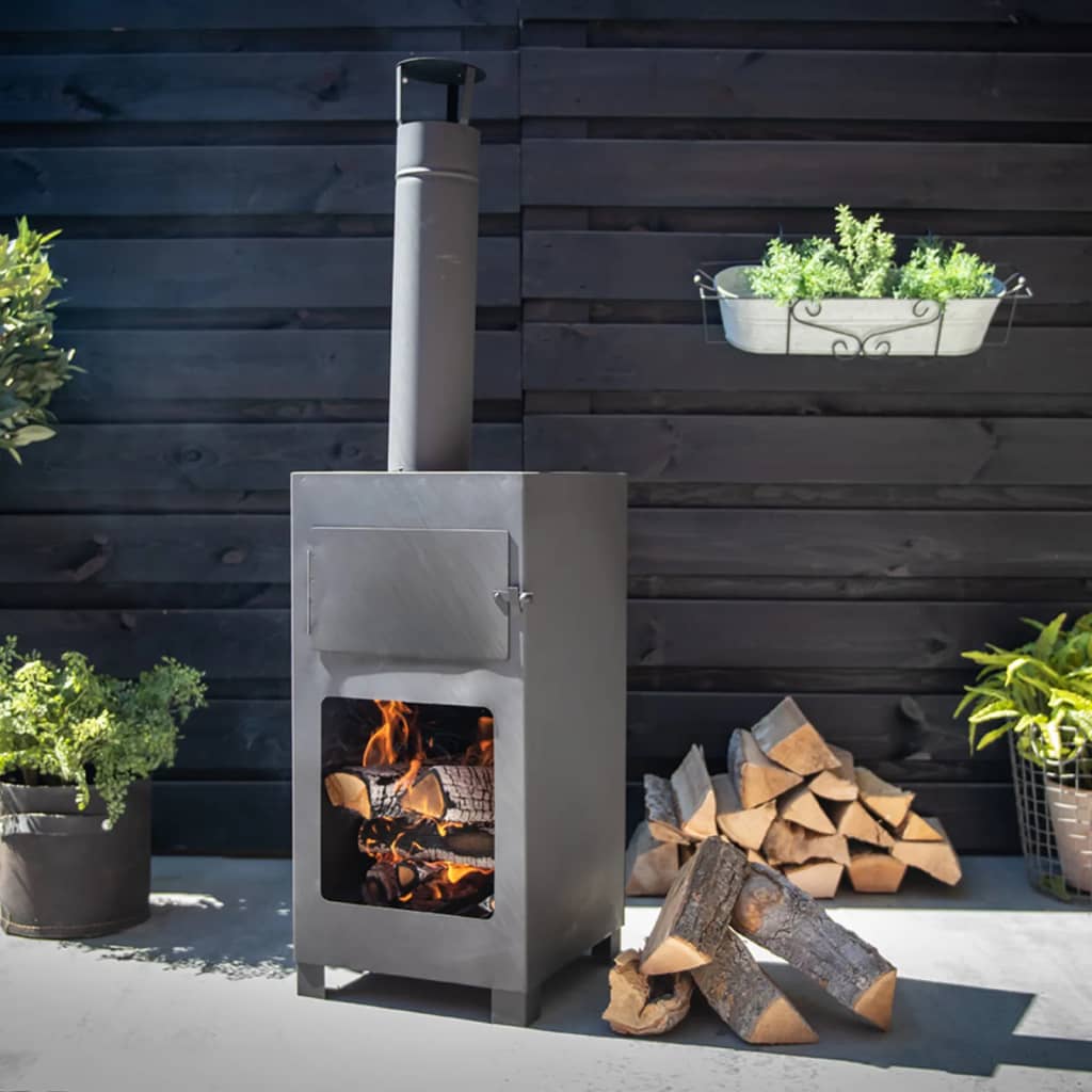 Esschert Design Esschert Design Terrasse Herd mit Pizzaofen Schwarz
