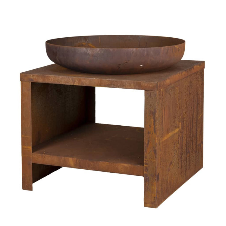 EsssCert Design Esschert Design Fire Bowl mit Holzaufbewahrung 62 cm Rost -Colored