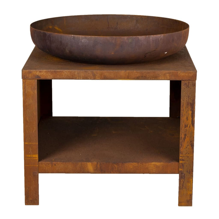 EsssCert Design Esschert Design Fire Bowl mit Holzaufbewahrung 62 cm Rost -Colored