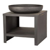 EsssCert Design Esschert Design Fire Bowl mit Holzaufbewahrung 62 cm schwarz