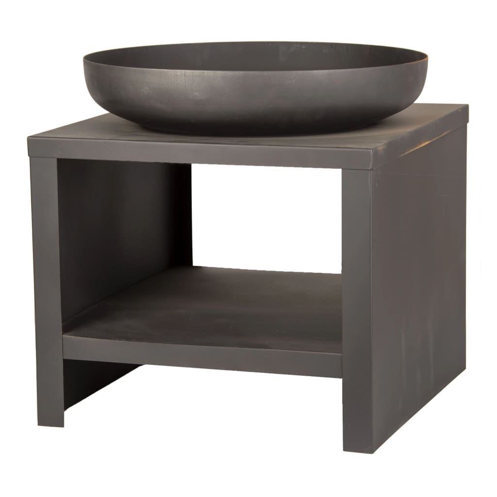 EsssCert Design Esschert Design Fire Bowl mit Holzaufbewahrung 62 cm schwarz