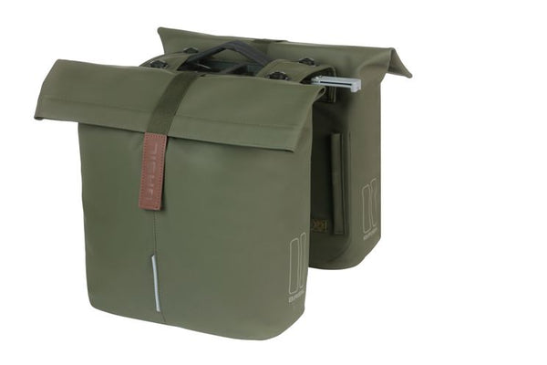 Doppelpacktasche Basil City MIK 28-32 Liter 12 x 30 x 33 cm   Moss Green