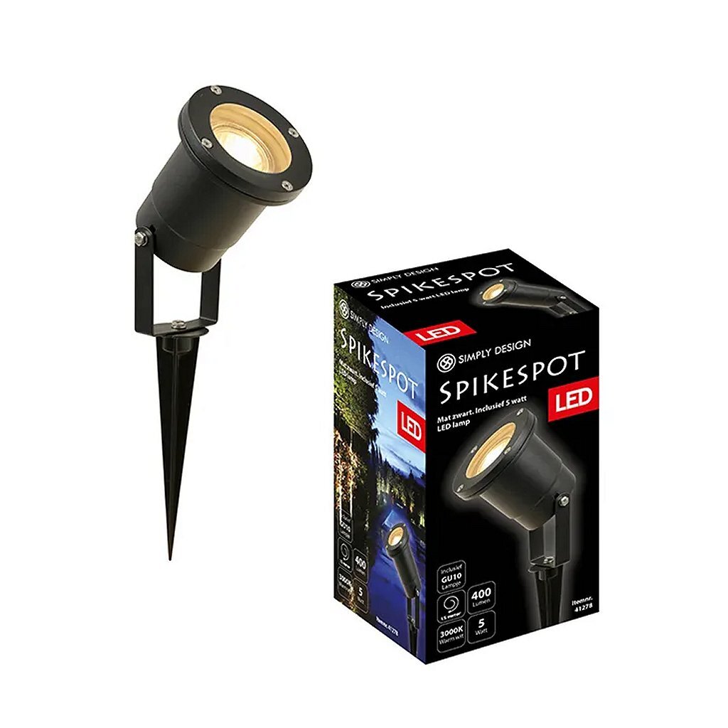 Einfach entwerfen einfach led spikenespot Gu10 5w 3000k Black Metall